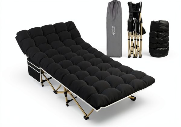 Camping Cot with Mattress YELLOW JACKET Wide 32 Inch Adult-0