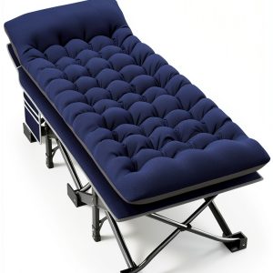 Fragess Camping Cot Portable Heavy Duty with Cushion-0