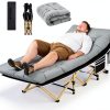 HABUTWAY Camping Cot Heavy Duty Folding Bed with Mattress-0