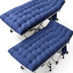 NESDCC Camping Cot 2 Pack Steel Frame Removable Pad-0
