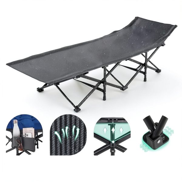 JEAREY Camping Cot Durable Frame Removable Mattress Adult-4