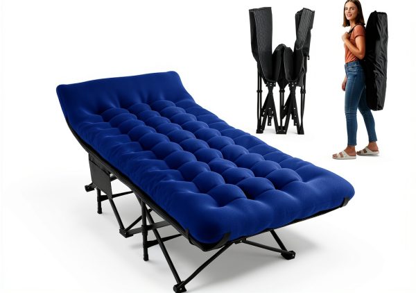 JEAREY Camping Cot Durable Frame Removable Mattress Adult-0