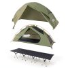 Night Cat Camping Cot Tent Waterproof Aluminum Frame 1-8