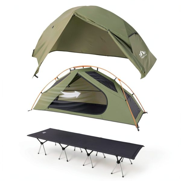 Night Cat Camping Cot Tent Waterproof Aluminum Frame 1-8