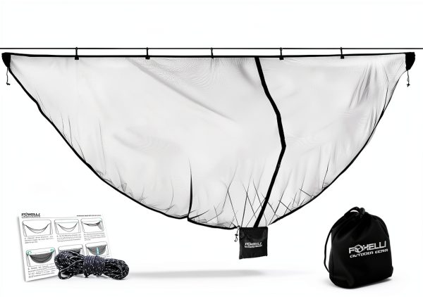 Foxelli Hammock Net Extra Large Lightweight Camping Gear-7