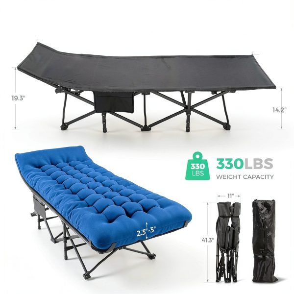 JEAREY Camping Cot Durable Frame Removable Mattress Adult-6