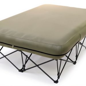KAMPKEEPER Twin Camping Cot Blue Foldable Steel Frame-0