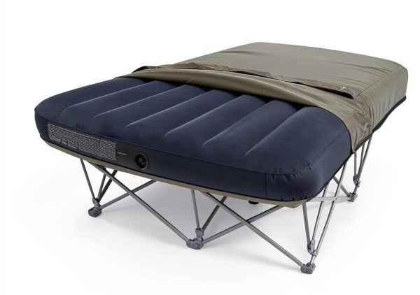 KAMPKEEPER Twin Camping Cot Blue Foldable Steel Frame-6