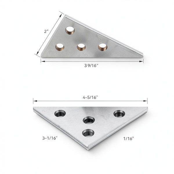 HFS Solid Angle Plate Set 30-60-90 & 45-45-90 Steel 2pcs-1